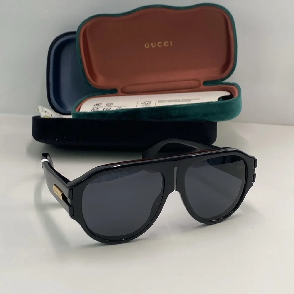 New Authentic Gucci GG0665S-001 58 Men's Sunglasses